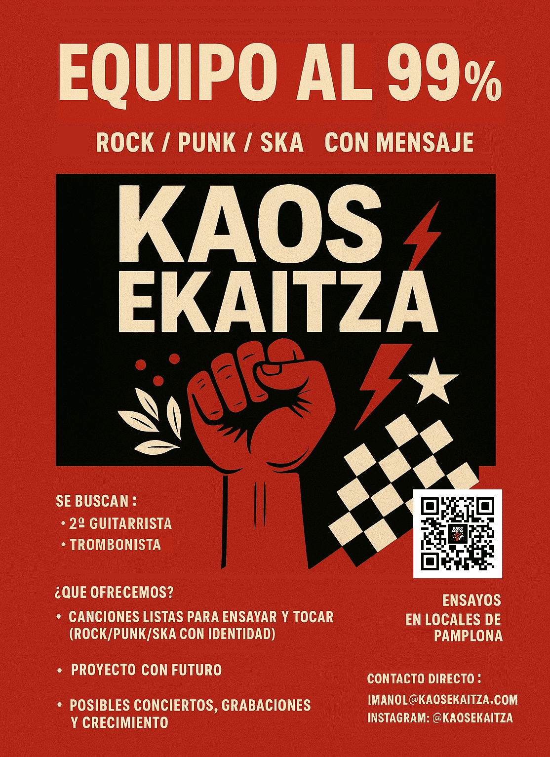 Se buscan músicos en Pamplona