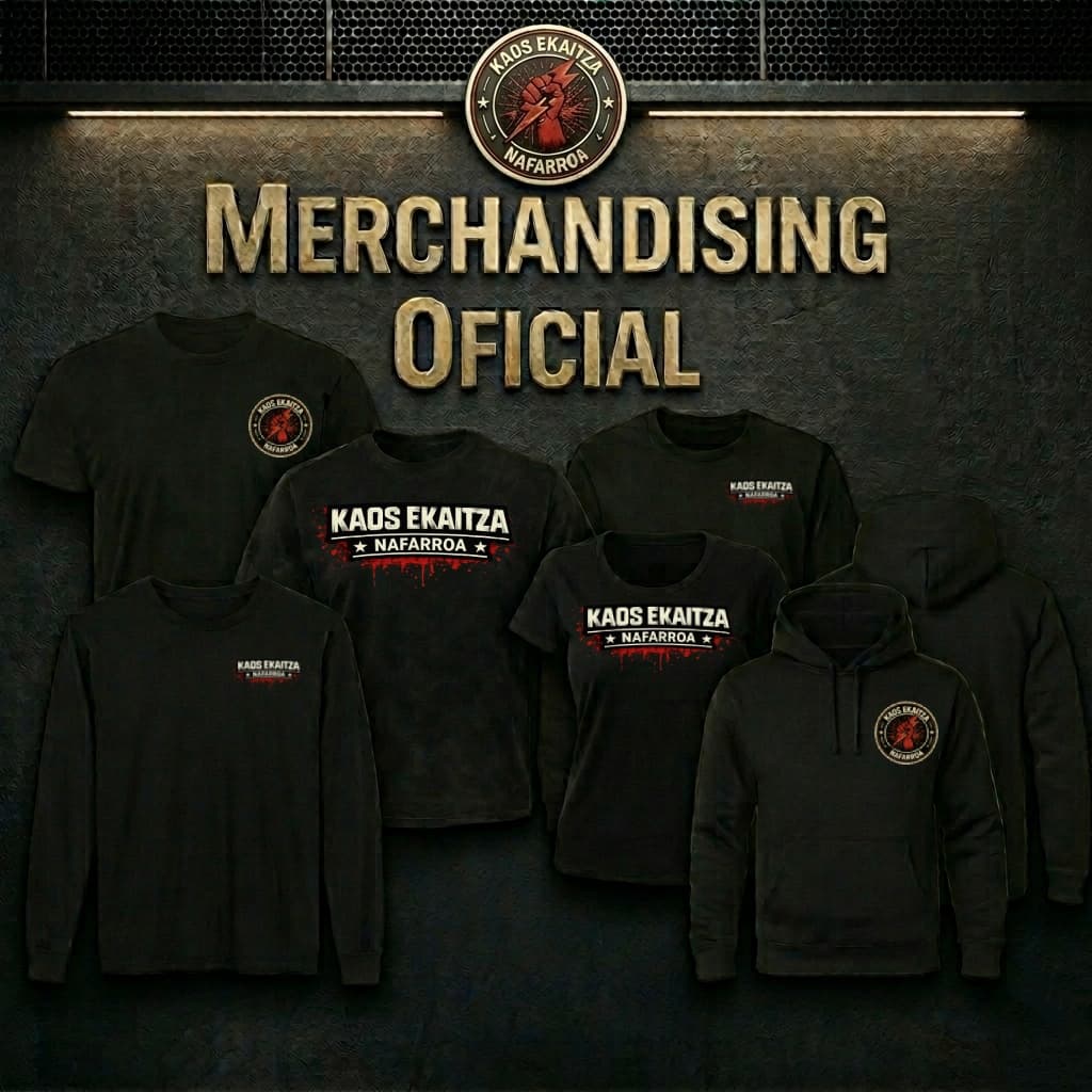 Merchandising Kaos Ekaitza: camiseta con logo del grupo